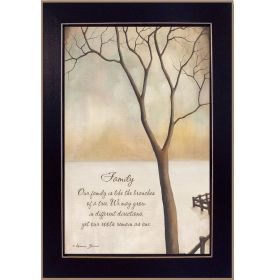 "Family" By Kendra Baird, Printed Wall Art, Ready To Hang Framed Poster, Black Frame - as Pic