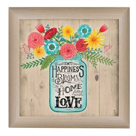 "Home Filled with Love" By Deb Strain, Printed Wall Art, Ready To Hang Framed Poster, Beige Frame - as Pic