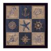 "Coastal Collage I" By Debbie DeWitt, Printed Wall Art, Ready To Hang Framed Poster, Black Frame - as Pic