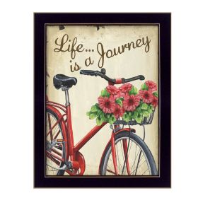 "Life is a Journey" By Debbie DeWitt, Printed Wall Art, Ready To Hang Framed Poster, Black Frame - as Pic