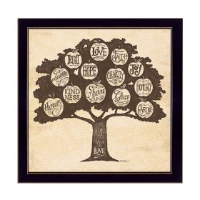 "Family Attributes I" By Deb Strain, Printed Wall Art, Ready To Hang Framed Poster, Black Frame - as Pic