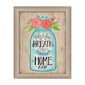 "You're Home Now" By Deb Strain, Printed Wall Art, Ready To Hang Framed Poster, Beige Frame - as Pic