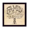 "Family - Always and Forever" By Deb Strain, Printed Wall Art, Ready To Hang Framed Poster, Black Frame - as Pic
