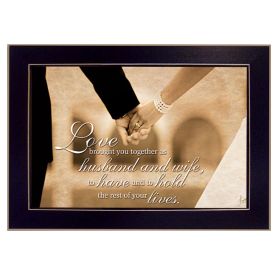 "To Have and To Hold" By Justin Spivey, Printed Wall Art, Ready To Hang Framed Poster, Black Frame - as Pic