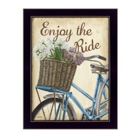 "Enjoy the Ride" By Debbie DeWitt, Printed Wall Art, Ready To Hang Framed Poster, Black Frame - as Pic