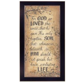 "For God So Loved" by Gail Eads, Ready to Hang Framed Print, Black Frame - as Pic