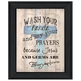 "Bathroom Humor" by Debbie DeWitt, Ready to Hang Framed Print, Black Frame - as Pic
