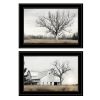 Trendy Decor 4U "Ohio Fields I" Framed Wall Art, Modern Home Decor Framed Print for Living Room, Bedroom & Farmhouse Wall Decoration by Lori Deiter -