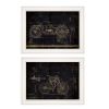 "Motor Bike Patent I & II" 2-Piece Vignette by Cloverfield & Co, White Frame - as Pic