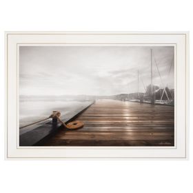 "Newport Dock I" by Lori Deiter, Ready to Hang Framed Print, White Frame - as Pic