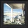 "Waiting on Sunset" By John Rossini, Printed Wall Art, Ready To Hang Framed Poster, Black Frame - as Pic
