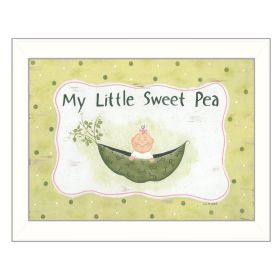 "My Little Sweet Pea" By Lisa Kennedy, Printed Wall Art, Ready To Hang Framed Poster, White Frame - as Pic