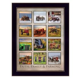 "Faith Family Farming" By Lori Deiter, Printed Wall Art, Ready To Hang Framed Poster, Black Frame - as Pic