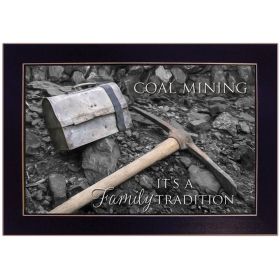 "Coal Mining" by Lori Deiter, Ready to Hang Framed Print, Black Frame - as Pic