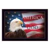 "One Nation Under God - Flag" By Lori Deiter, Printed Wall Art, Ready To Hang Framed Poster, Black Frame - as Pic