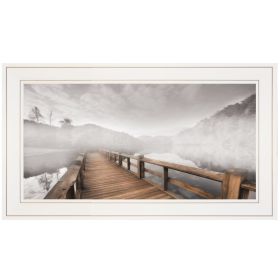 "Lake Cherokee Dock I" by Lori Deiter, Ready to Hang Framed Print, White Frame - as Pic