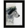 "Wolf Stare" by Andreas Lie, Ready to Hang Framed Print, Black Frame - as Pic