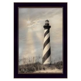 "Cape Hatteras Lighthouse" By Lori Deiter, Printed Wall Art, Ready To Hang Framed Poster, Black Frame - as Pic