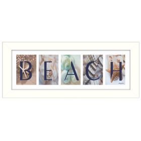 "Beach" By Robin-Lee Vieira, Printed Wall Art, Ready To Hang Framed Poster, White Frame - as Pic