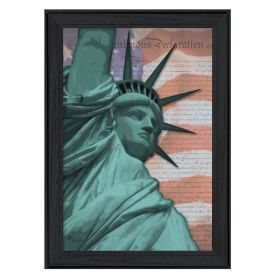 "Lady Liberty" By Lauren Rader, Printed Wall Art, Ready To Hang Framed Poster, Black Frame - as Pic