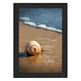 "Take Me to the Beach" By Robin-Lee Vieira, Printed Wall Art, Ready To Hang Framed Poster, Black Frame - as Pic