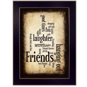"Friends I" By Susan Ball, Printed Wall Art, Ready To Hang Framed Poster, Black Frame - as Pic