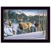 "Morning View Deer" by Kim Norlien, Ready to Hang Framed Print, Black Frame - as Pic