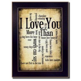 "I Love You" By Susan Ball, Printed Wall Art, Ready To Hang Framed Poster, Black Frame - as Pic