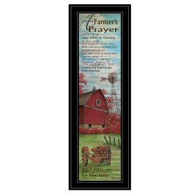 "Farmers Prayer" by Cindy Jacobs, Ready to Hang Framed Print, Black Frame - as Pic