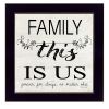 "Family - This is Us" by Cindy Jacobs, Ready to Hang Framed Print, Black Frame - as Pic