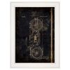 "Motor Bike Patent I" by Cloverfield & Co, Ready to Hang Framed Print, White Frame - as Pic