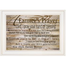 "A Farmer's Prayer" by Cindy Jacobs, Ready to Hang Framed Print, White Frame - as Pic
