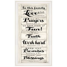"In this Family" by Cindy Jacobs, Ready to Hang Framed Print, White Frame - as Pic