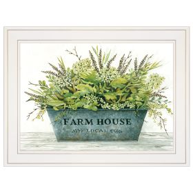 "Farmhouse" by Cindy Jacobs, Ready to Hang Framed Print, White Frame - as Pic
