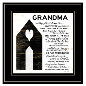 "My Grandma is the Best" by Cindy Jacobs, Ready to Hang Framed Print, Black Frame - as Pic