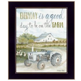 "CIN926-712 Good Day, Antique Ford Tractor" by Cindy Jacobs, Ready to Hang Framed Print, Black Frame - as Pic