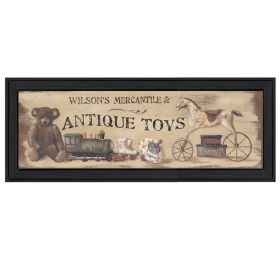 "Antique Toys" By Pam Britton, Printed Wall Art, Ready To Hang Framed Poster, Black Frame - as Pic