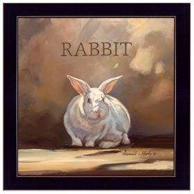 "Ruby the Rabbit" by Bonnie Mohr, Ready to Hang Framed Print, Black Frame - as Pic