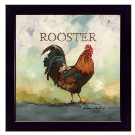 "Raleigh the Rooster" by Bonnie Mohr, Ready to Hang Framed Print, Black Frame - as Pic