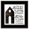 "A House" by Cindy Jacobs, Ready to Hang Framed Print, Black Frame - as Pic