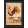 "Rooster Montage II" By Dee Dee, Printed Wall Art, Ready To Hang Framed Poster, Black Frame - as Pic
