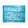 "Beach Life" By Cindy Jacobs, Printed Wall Art, Ready To Hang Framed Poster, White Frame - as Pic