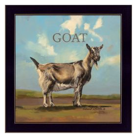 "Gracey the Goat" by Bonnie Mohr, Ready to Hang Framed Print, Black Frame - as Pic