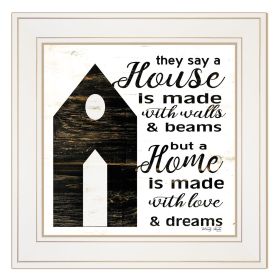 "A Housee" by Cindy Jacobs, Ready to Hang Framed Print, White Frame - as Pic