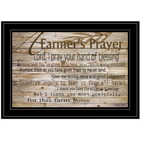 "A Farmer's Prayer" by Cindy Jacobs, Ready to Hang Framed Print, Black Frame - as Pic