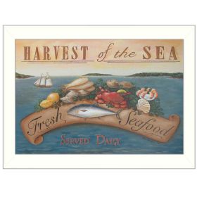 "Sea Harvest" By Pam Britton, Printed Wall Art, Ready To Hang Framed Poster, White Frame - as Pic