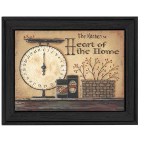 "Heart of the Home" By Pam Britton, Printed Wall Art, Ready To Hang Framed Poster, Black Frame - as Pic