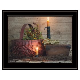 Trendy Decor 4U "The Red Basket" Framed Wall Art, Modern Home Decor Framed Print for Living Room, Bedroom & Farmhouse Wall Decoration by Susie Boyer -
