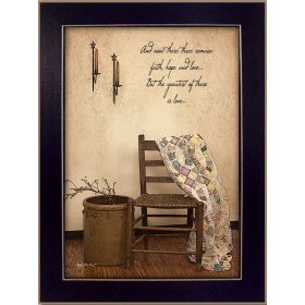 "These Three Remain" By Susan Boyer, Printed Wall Art, Ready To Hang Framed Poster, Black Frame - as Pic