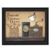 "Friends Gather Here" By Pam Britton, Printed Wall Art, Ready To Hang Framed Poster, Black Frame - as Pic